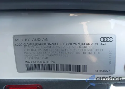 2020 Audi A5 Sportback Premium Plus 45 Tfsi Quattro S Tronic из США, поврежденный, VIN WAUCNCF59LA011626